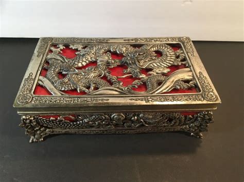 Vintage Occupied Japan Metal Trinket Box